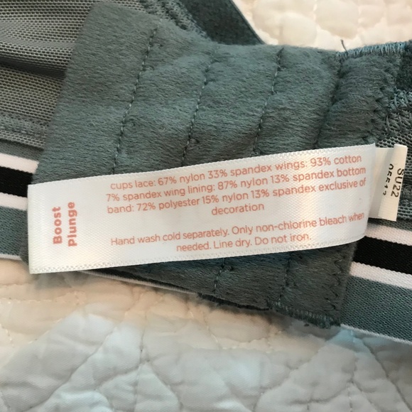 Cacique cotton boost plunge dusky green lace bra (44B) - Picture 4 of 11